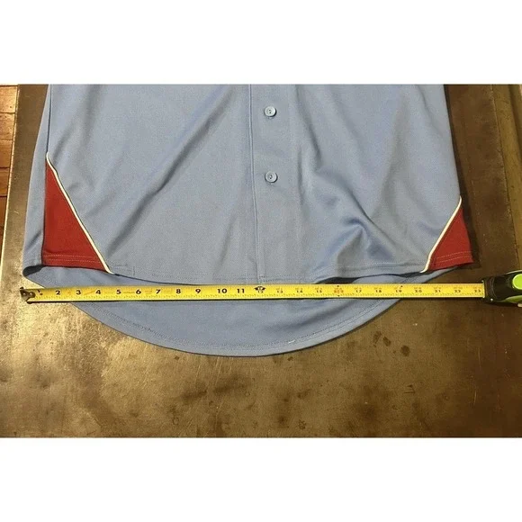 Majestic Philadelphia Phillies Mike Schmidt Cooperstown Collection Jersey Sz L - Picture 10 of 11